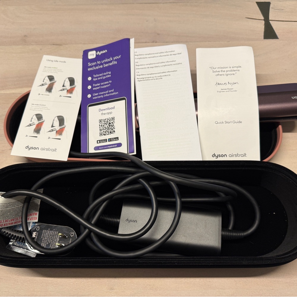 Dyson airstrait straightener in Jasper Plum color- like new with box - Picture 5 of 9